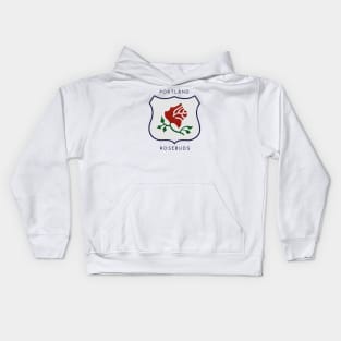 Defunct Portland Rosebuds Hockey Kids Hoodie